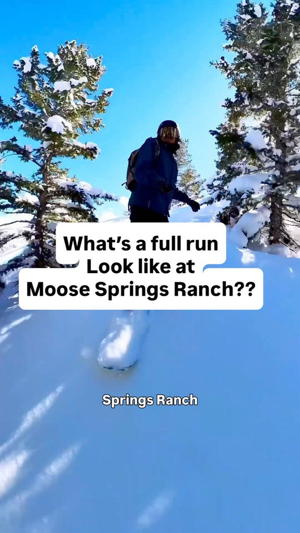 First time riding a new backcountry line at Moose Springs Ranch