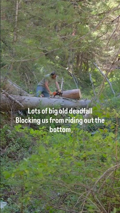 Clearing a ravine and cutting a new road on the mountain